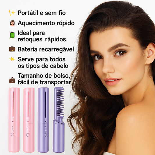 Pente Alisador de Cabelo 5 em 1 Sem Fio InfiniteGlam