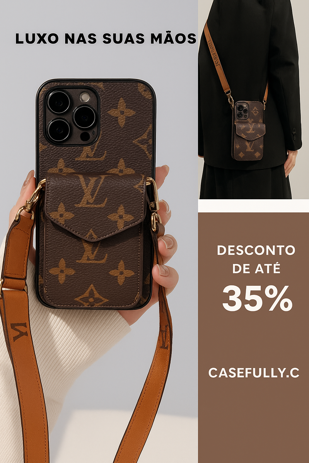 Coleção Exclusiva 2.0 – Capa de iPhone de Luxo Multifuncional